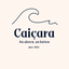 Caiçara logo in navy on sand background